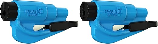 RESQME GBO-RQM-BLAU Herramienta Rompecristales, Azul, 1 Unidad (Paquete de 2)