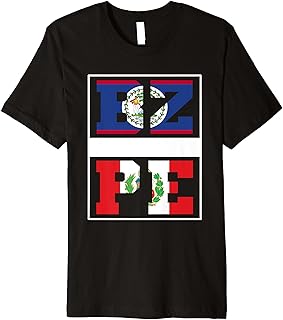 Half Belizean half Peruvian Mixed Heritage Belize Peru Roots Premium T-Shirt