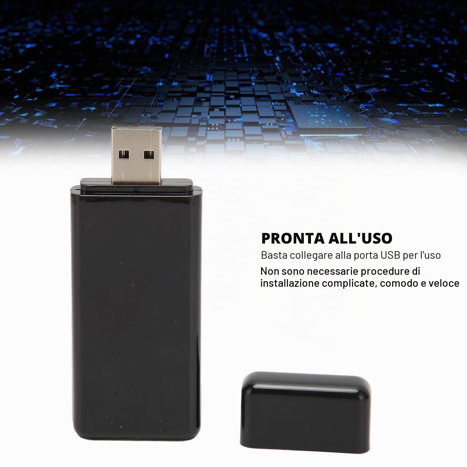 Ejoyous Chiavetta USB WLAN per TV, adattatore WiFi per PC Ethernet Dongle adattatore di rete Dual Band 2.4 GHz/5 GHz 300 Mbps, compatibile con televisori serie 7/8/10/11 WIS09ABGN