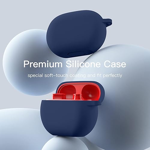 Miniatura 4 de GEAK Funda compatible con Beats Studio Buds con llavero, protector de silicona suave para Beats Studio Buds 2021, funda de carga, LED frontal