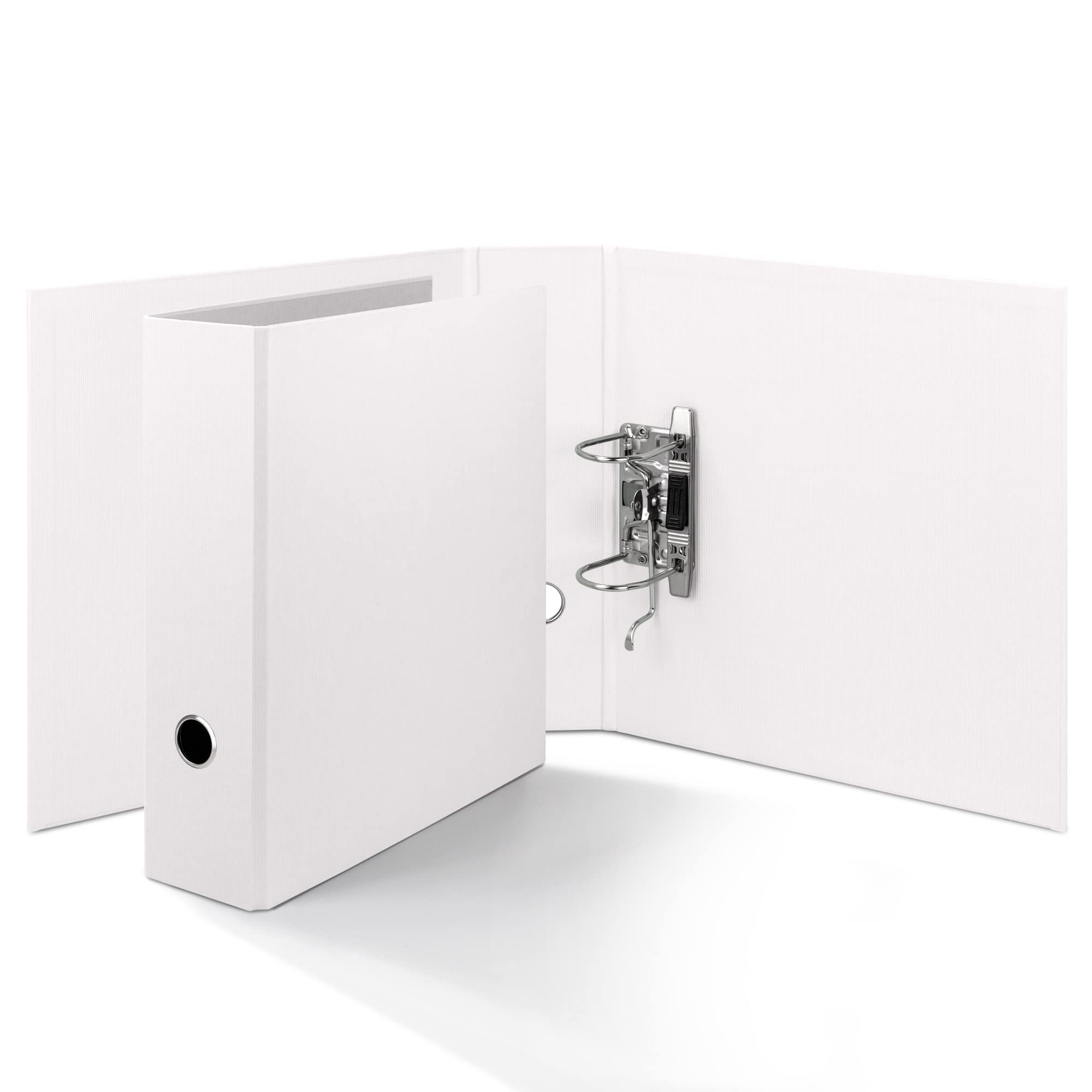 Rössler 1317452090 - S.O.H.O. Ordner DIN A4 mit Hebelmechanik, Rückenbreite 85 mm, special edition white, 1 Stück (Packung mit 4)