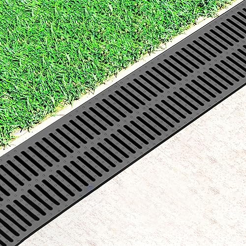 Canaletta Scolo Acqua Coperture Di Plastica Rettangolari Dello Scolo All'aperto, Griglie Per Trincee D'acqua Grate Di Drenaggio Per Canali Per L'abbeveratoio Del Pavimento Del Cortile Del Giardino Sis