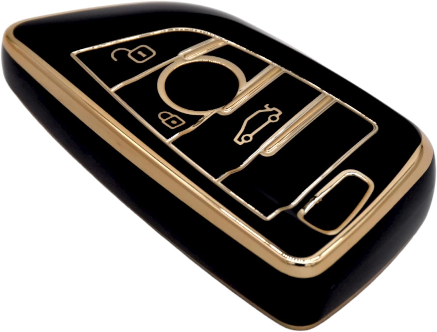 KMH TPU Gold Car Key Cover Compatible with BMW Blade Smart Key case