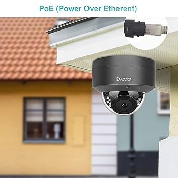 Amazon.co.jp: Anpviz 5MP H.265 IR ドームIPカメラ PoE マイク