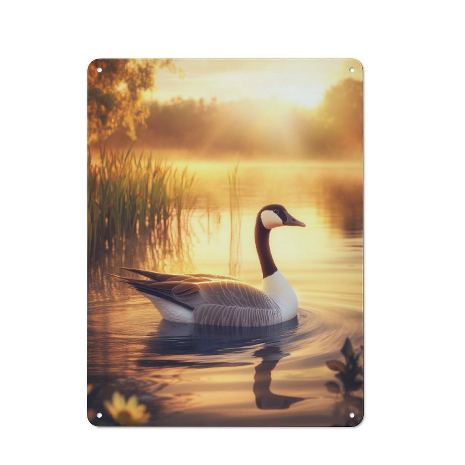 Junmoney Goose At Sunset Vintage Metal Sign 40X30cm For Guest Room Or Hallway, Suited To Guest Room Decorators