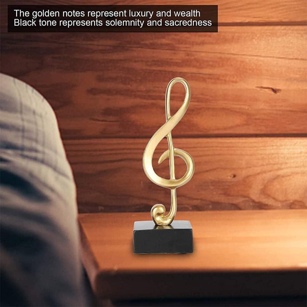 Musical Sculpture Music Note Figurine Musical Note Ornaments Musical Symbol Decoration Desktop Resin Craft for Home Piano Gifts Souvenirs