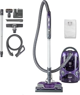 Kenmore 600 Series Pet-Friendly Bagged Canister Vacuum: Pet PowerMate, Dual Motors, HEPA Filter, Pop-N-Go Brush, Purple