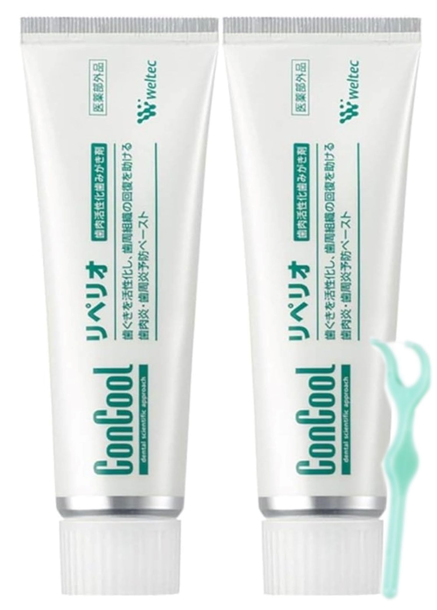 Weltec ConCool Reperio Toothpaste 2.8oz x2 with Ultra Floss S Set Japan
