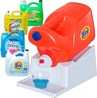 XPACK 1 Pack White Laundry Detergent Holder Organizer and Drip Tray for Laundry Room Organization - Soap Cup Storage Tray for Liquid Laundry Detergent Containers - Laundry Detergent Dispenser Pedestal (No Strap)