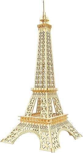 Rompecabezas de madera 3D grabado láser, kit de construcción de montaje seguro para adolescentes y adultos, edificios de fama mundial, modelos