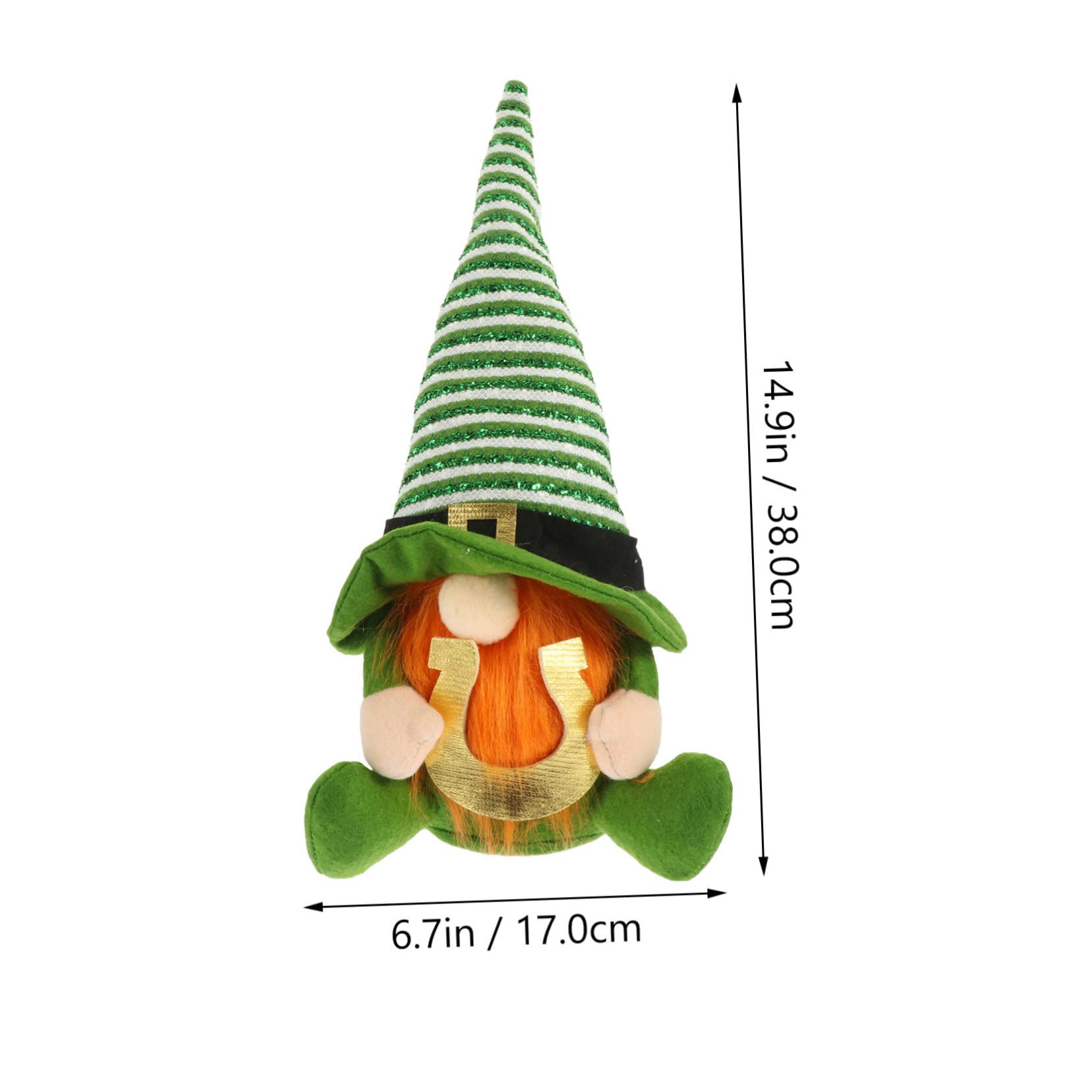 ABOOFAN 3 Pièces Ornement De Poupée De Chapeau Vert Poupée De Bureau Décor De GNOME De Jour De Patrick Gnomes Irlandais Père Noël en Peluche De De Bureau De Jour De