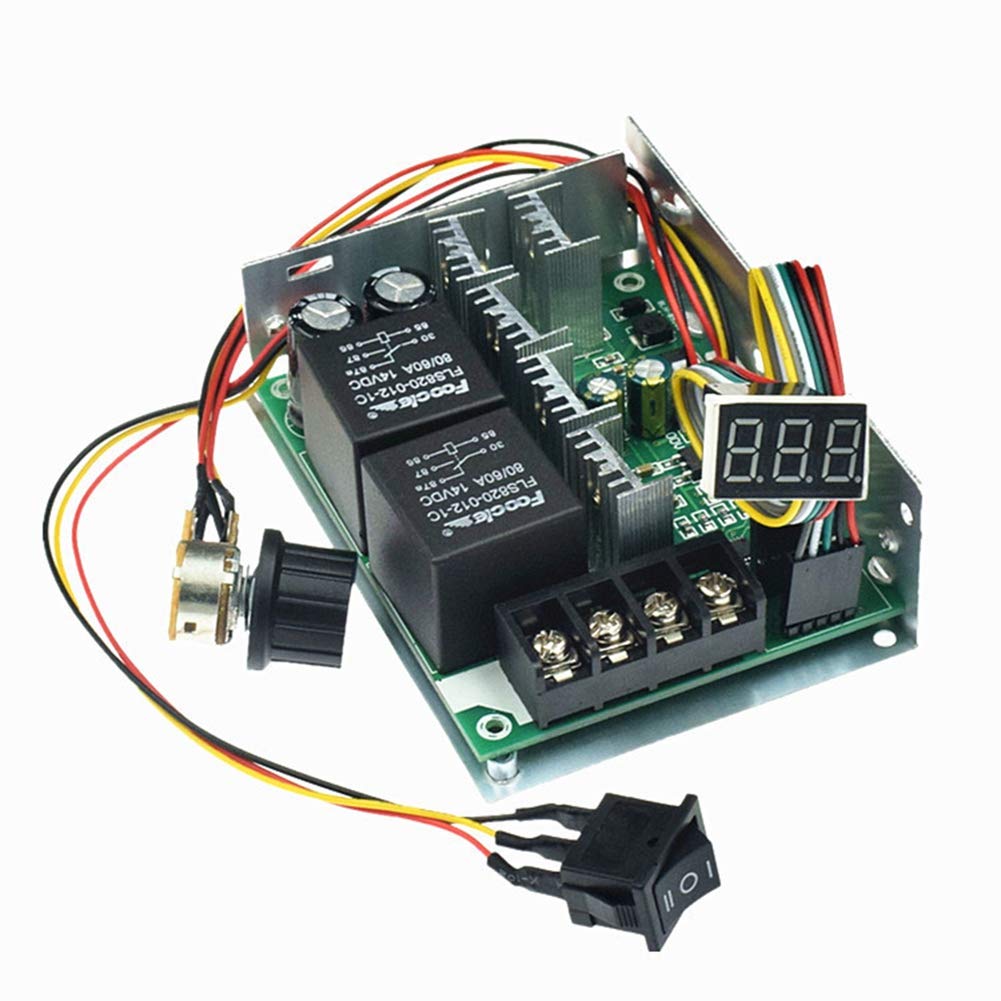 Littimoon PWM DC Motor Speed Controller Digital Display 0-100% Adjustable Drive Module Input MAX 60A