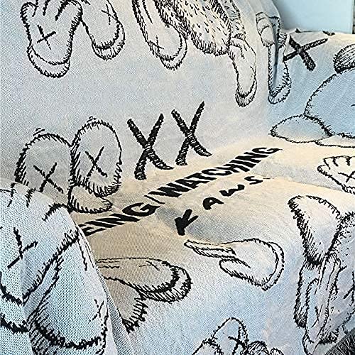 Elecnova Throw Blanket Sofa Cover For Couch Bed Chair Recliner Tapestry Double-Sided Reversible Woven Cotton Knit Home Decor Loveseat Rug Tassels Black White (50×70) #TOP5