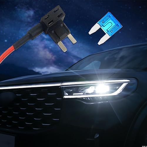 Miniatura 6 de Yumfugu 5 adaptadores para portafusibles de automóvil, accesorios de adaptador de enchufe de fusible de circuito de vehículo impermeable con inserto