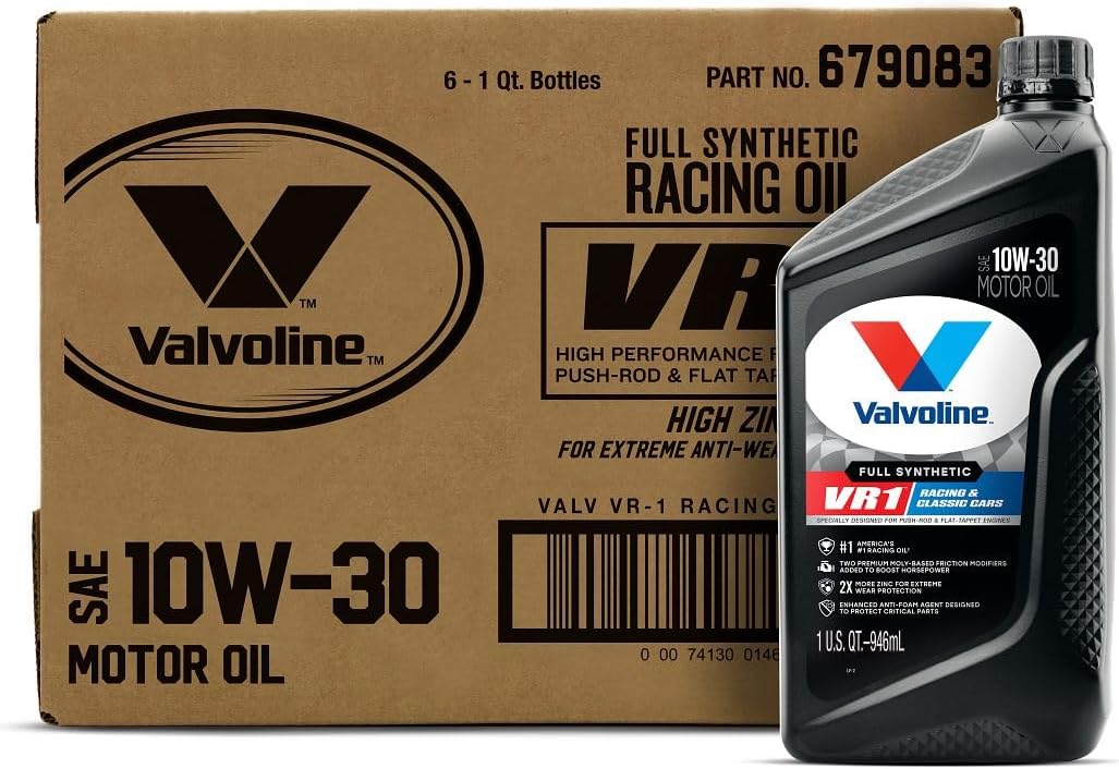 Valvoline VR1 Racing Synthetic SAE 10W-30 Motor Oil 1 QT