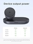 UGREEN 15W Qi2 Wireless Charging Station, 2-in-1 Desktop Magsafe Fast Charger, Magsafe Charger Stand Compatible with iPhone 17 Pro Max 16 15 14 13 12(Includes 3FT Cable, No Adapter)