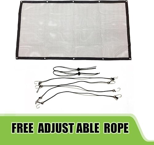 Miniatura 6 de 1 red separadora para asiento trasero de automóvil, 45.27 x 24.4 pulgadas, material de micromalla de nailon restringido, red de seguridad para