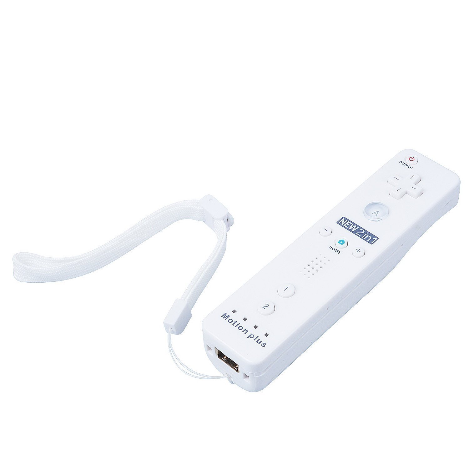 Controller Wii Motion Plus, 2 In 1 Nunchuck Costruito Motion Plus Telecomando Remote Set Per Nintendo Wii e La Console Wii u Con Custodia In Silicone + Custodia - Bianca