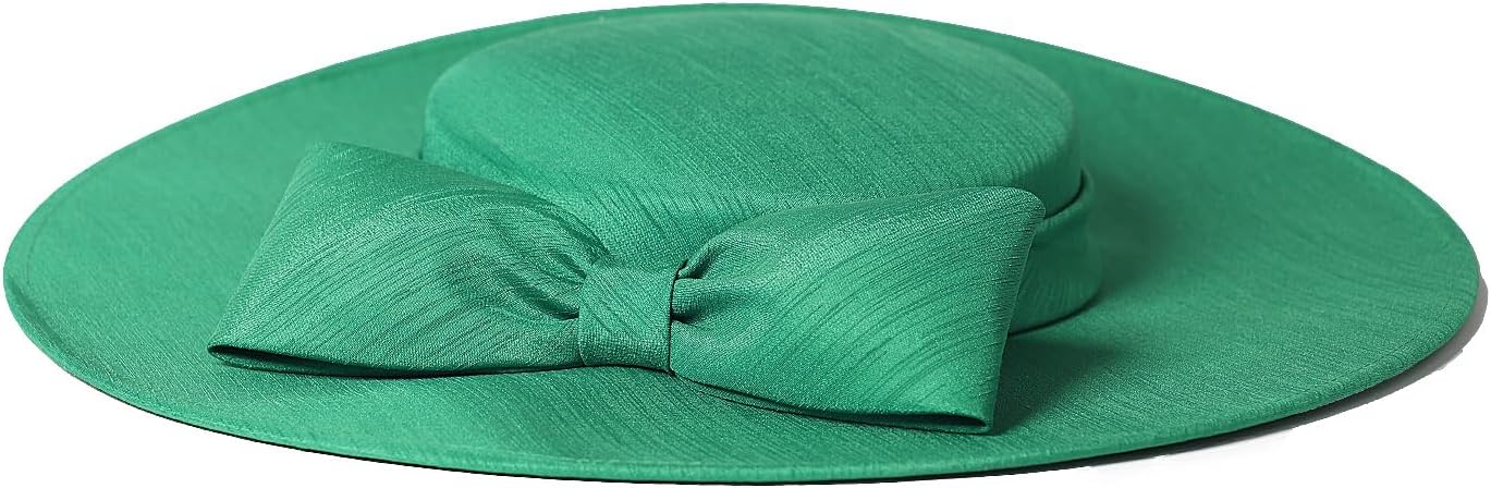 Women Church Hats Formal Kentucky Dress Derby Hats with Bowknot Elegant Wide Brim Wedding Fascinators - Image 4