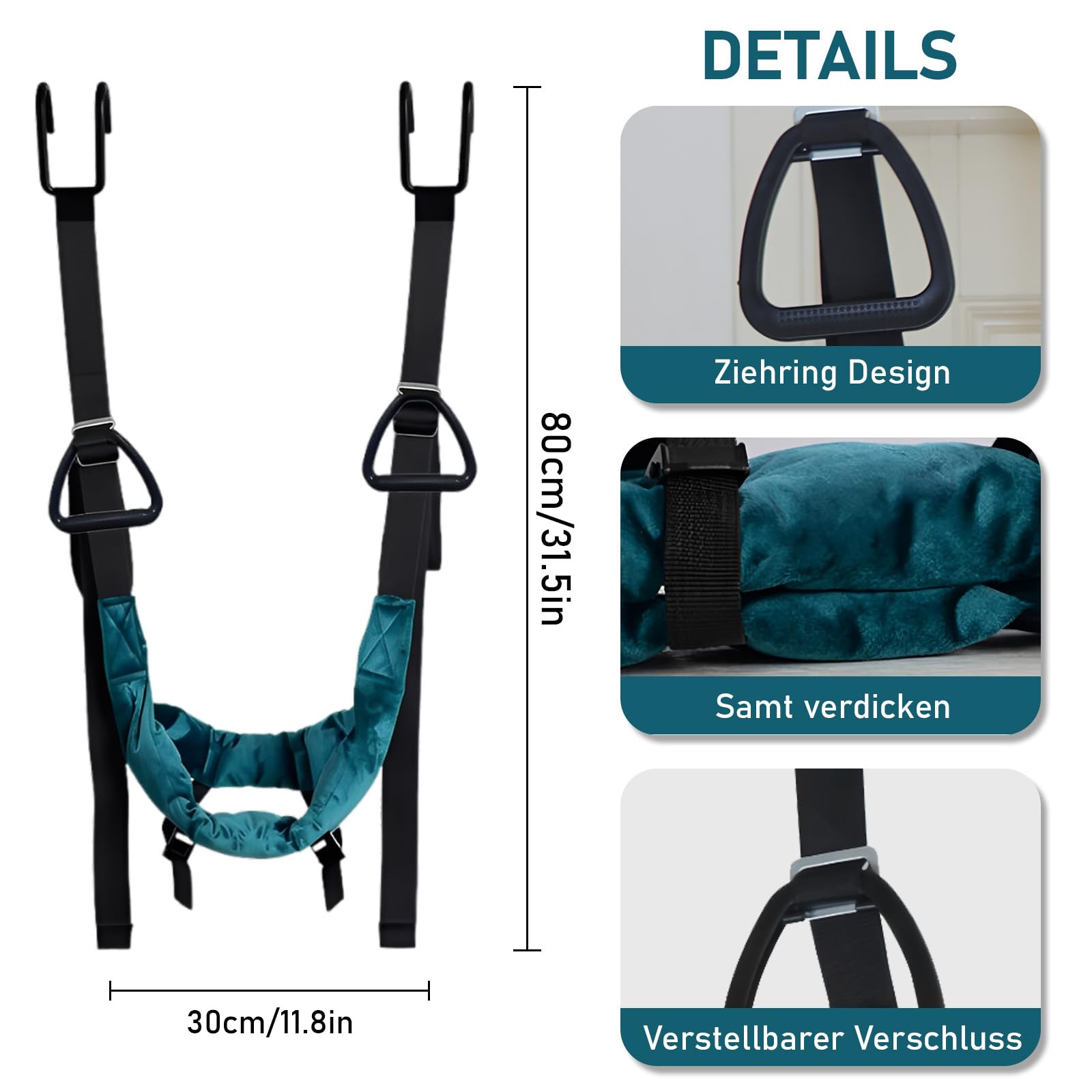 Generisch Cuello estirador cervical para el hogar para fijar a la puerta dispositivo de estiramiento de cuello portátil; hamaca para descompresión; fisioterapia para el hogar