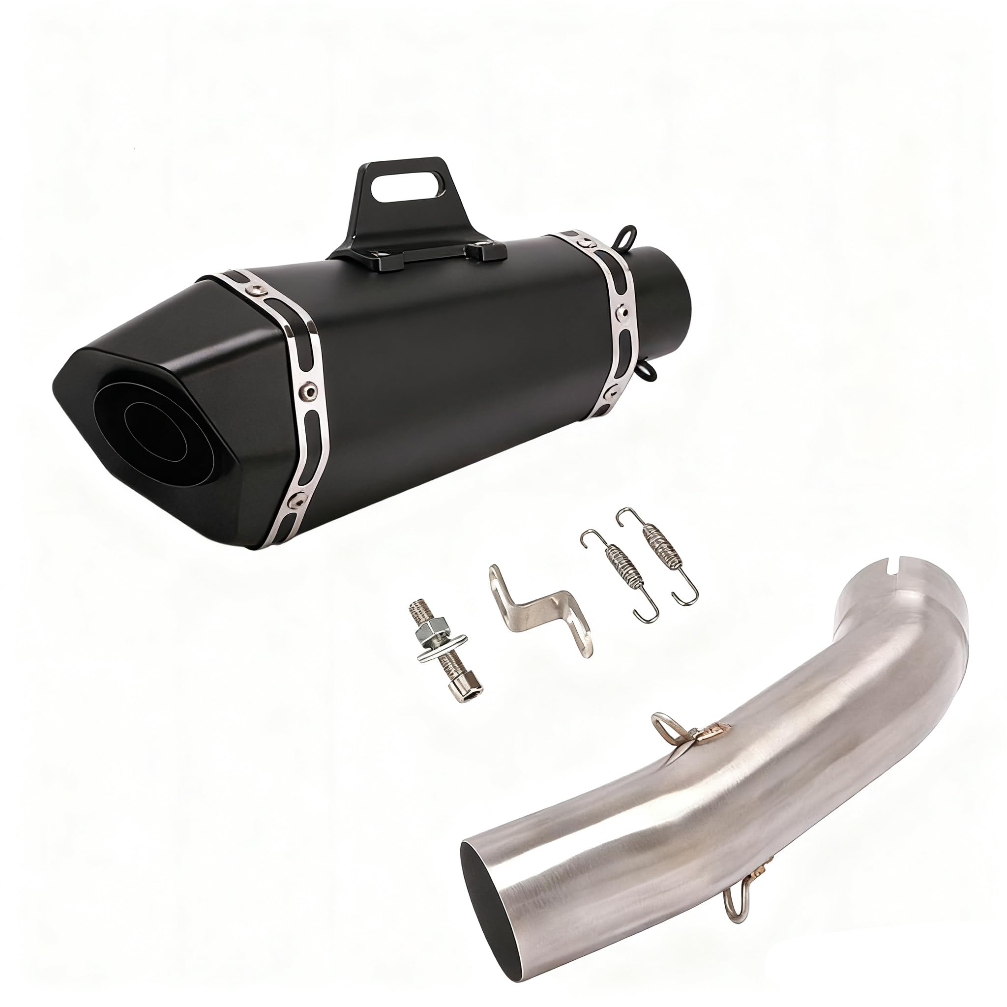 Amazon.co.jp: FIRECARP バイクマフラー スリップオンサイレンサー