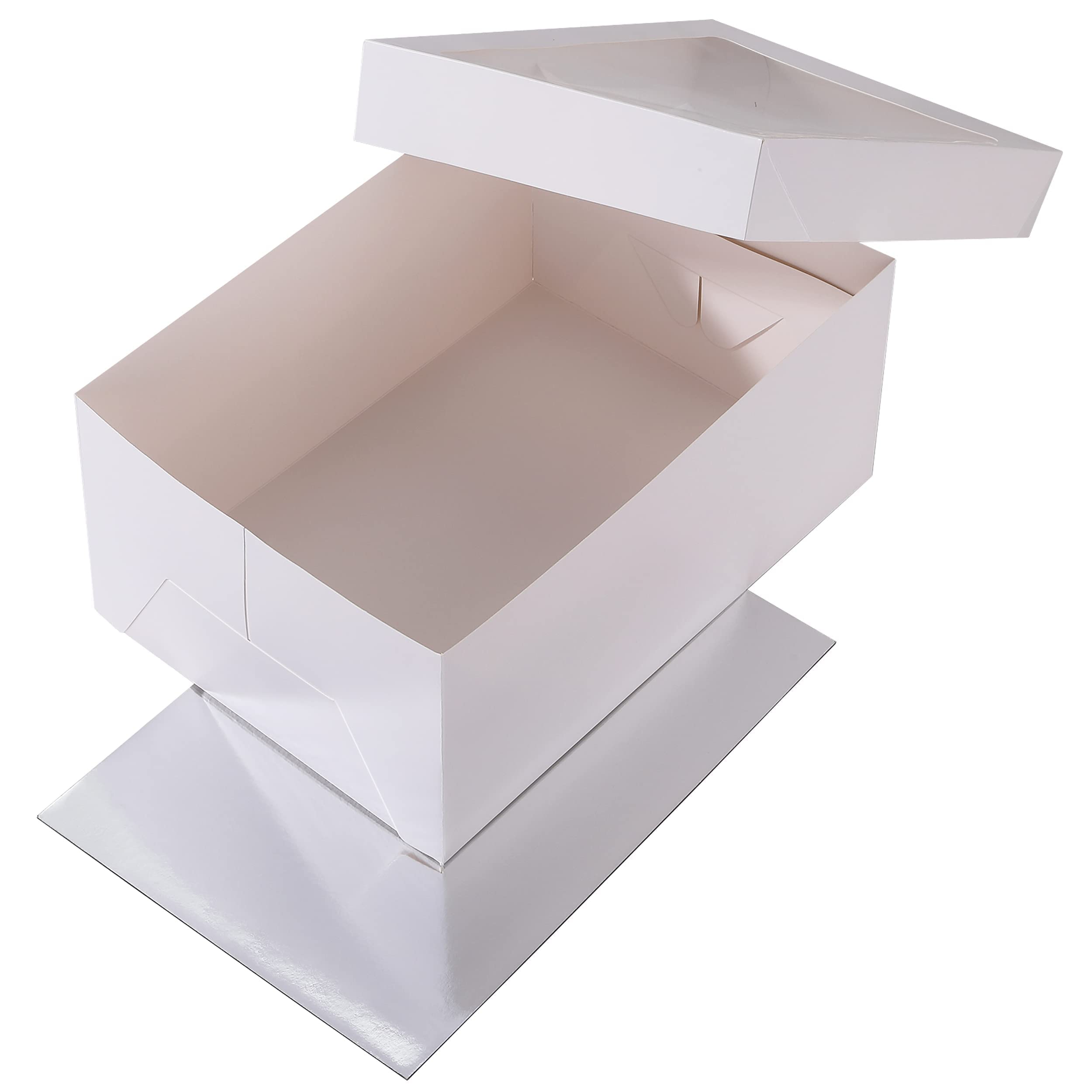 Buy Oxrific 13 Inch Cake Box with Window White Paper Bakery Cake Board