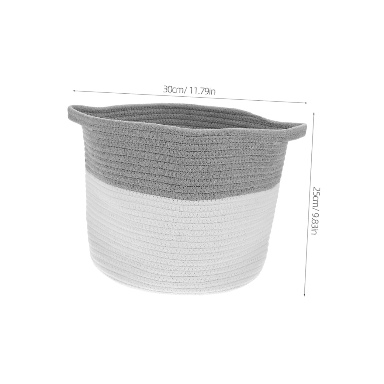 Cesta de Almacenamiento de Cuerda de Algodón Redonda 2piezas