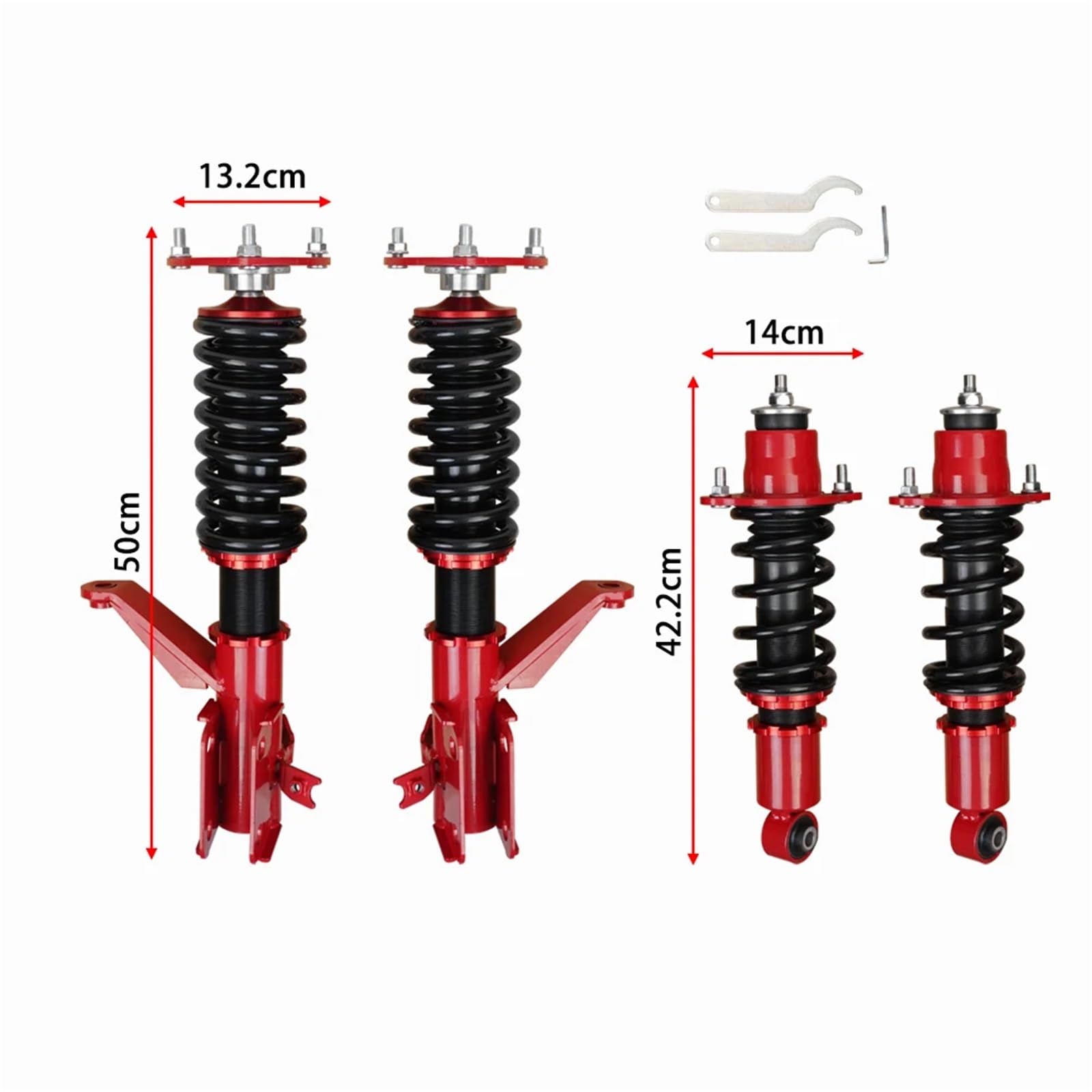 Amortyzatory samochodowe Air Suspension Zestaw regulowanych amortyzatorów Coilovers do zawieszenia Honda Acura RSX 2002-2006 Coilover obniżające amortyzatory(Silver)