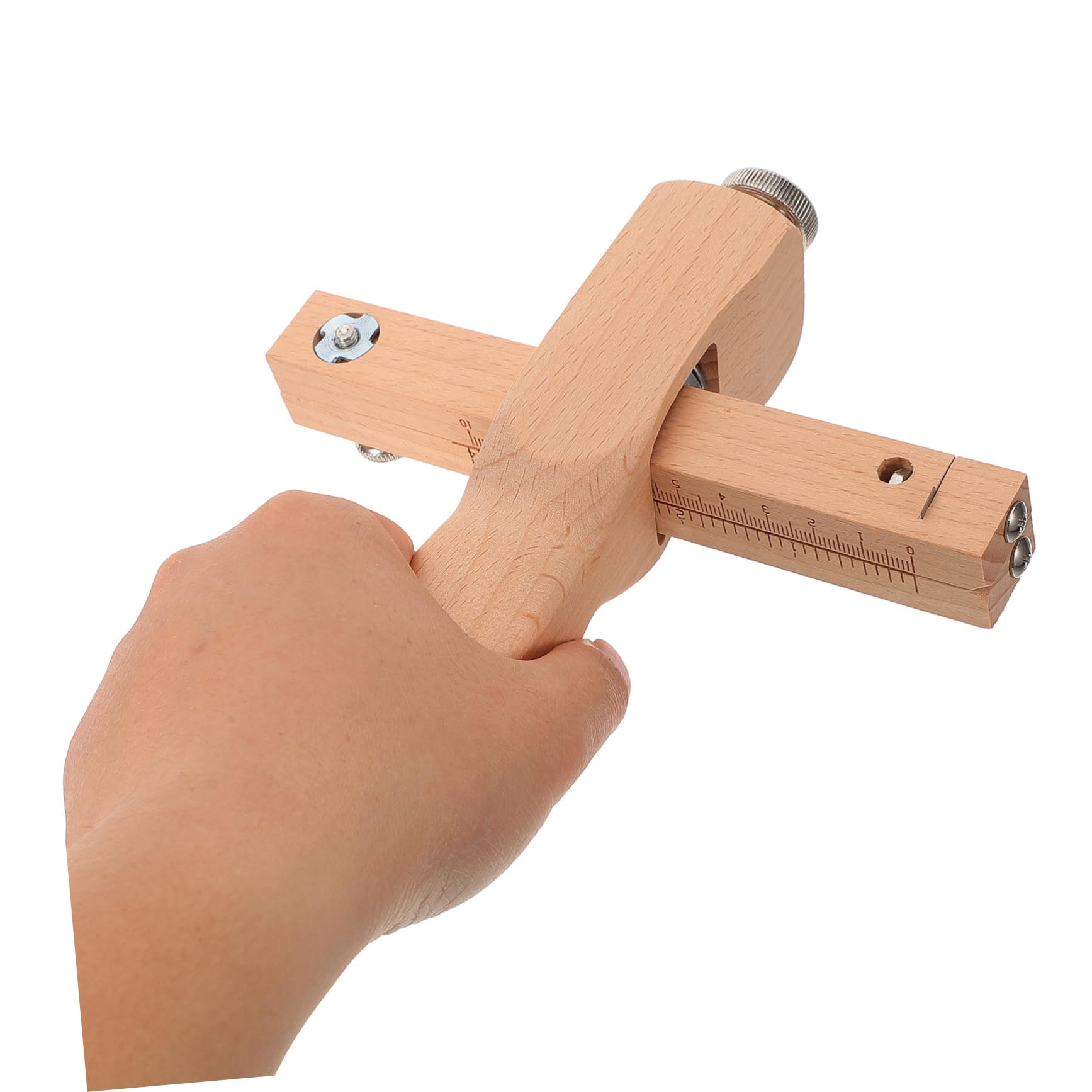 TEHAUX Taglierina per Pelle in Legno Beige Design Ergonomico Antiscivolo, Utensile da Taglio per Cinture e Lavori di Fai da Te Artigianale
