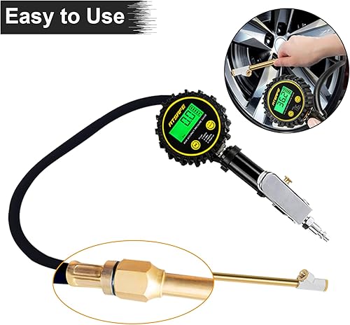 Miniatura 6 de GODESON Mandril de aire 14 pulgadas FNPT 64 pulgadas de alcance extendido de latón de doble cabeza portabrocas de aire resistente para neumáticos