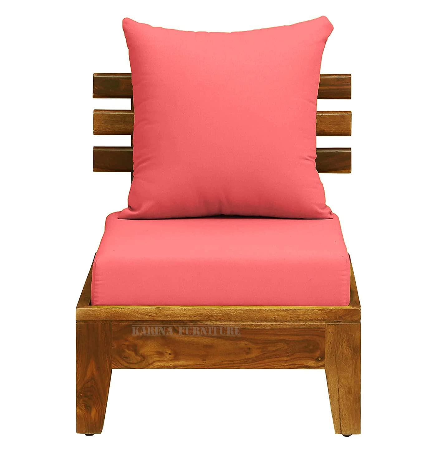 Buy Karina Furniture Solid SHEESHAM Wood Pallet Sofa Single Seater