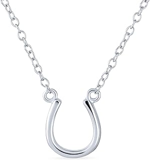 Minimalist Mini Petite Simple Equestrian Good Luck Charm Horseshoe Penda...