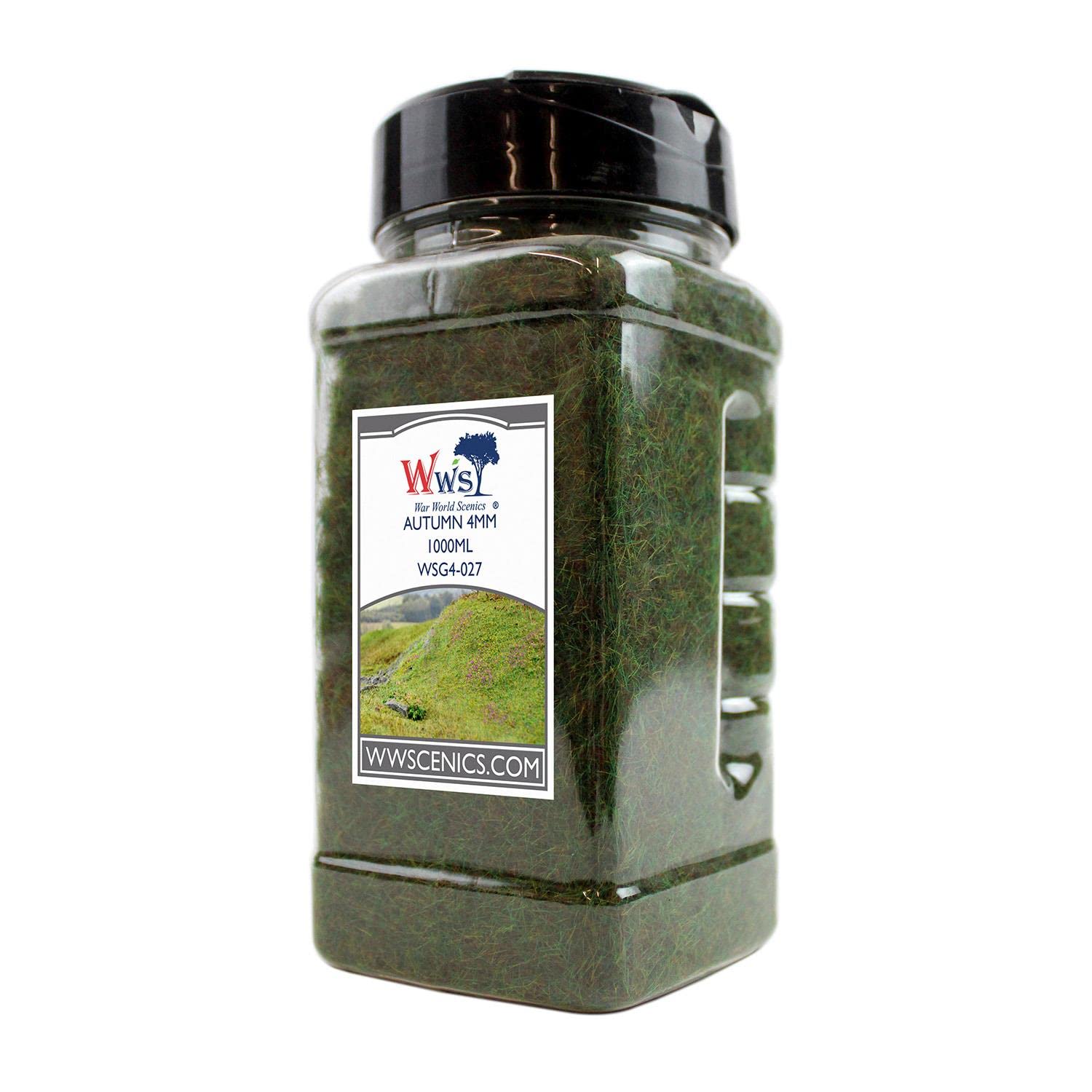 WWS War World Scenics WWScenics | 4mm Autumn Static Grass | 1000ml Can | WSG4-027 | Realistic Model Scenery Material