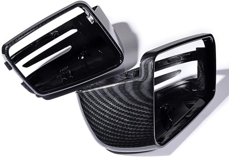 AstraDepot Replacement for Rearview Side Mirror Cover Caps Trim Mercedes B E C S Class W204 W212 W221 W246 CLA C117 CLS C218 GLA X156 (Carbon Fiber)