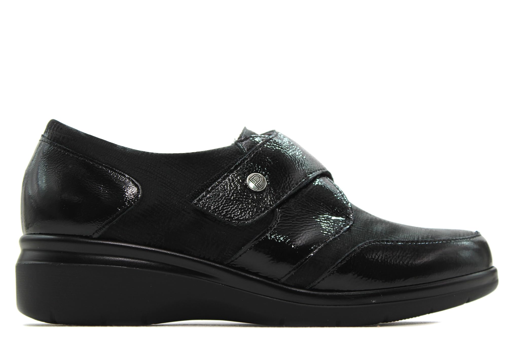 PITILLOS - Blucher,mocasín,Zapato con Tira adesiva,Casual,Piel y Tela,Plantilla Extraible,Deportivo,Sneaker para: Mujer Color: Negro Talla:36