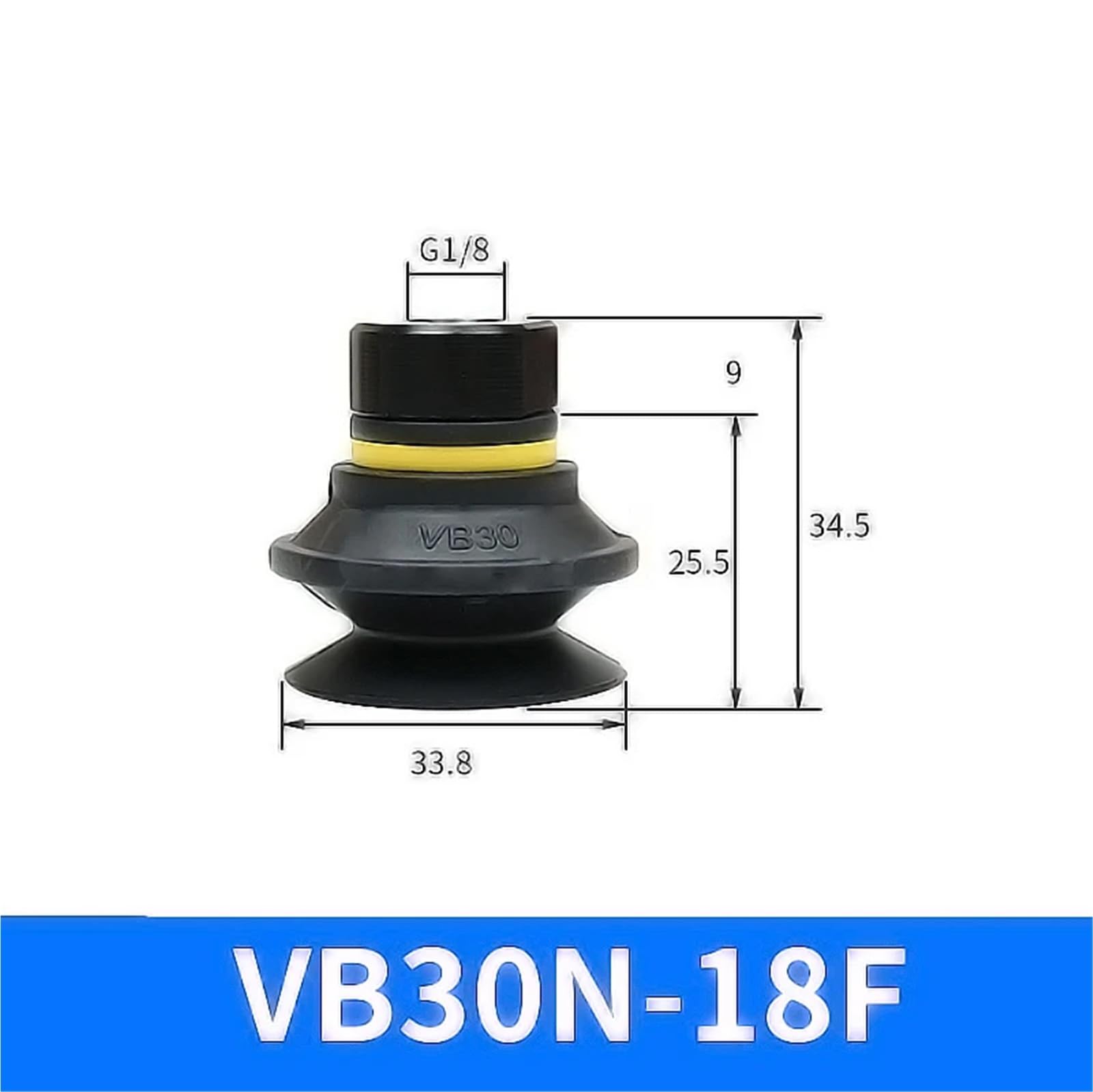 VB 20 30 Ventosas neumáticas de vacío con ventosa industrial para brazo robótico, herramienta de automatización