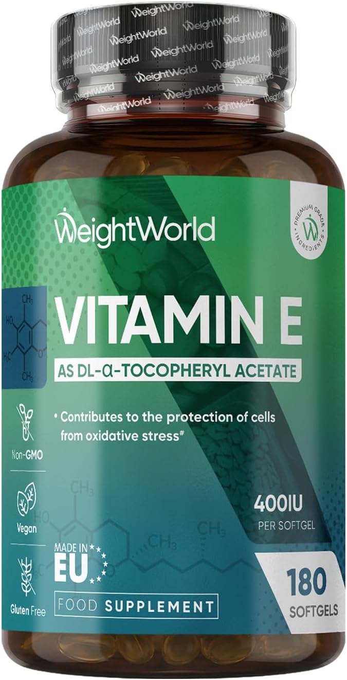 Vitamin E 400IU (Advised Intake) - 180 Vegan Softgels - 6 Months Supply