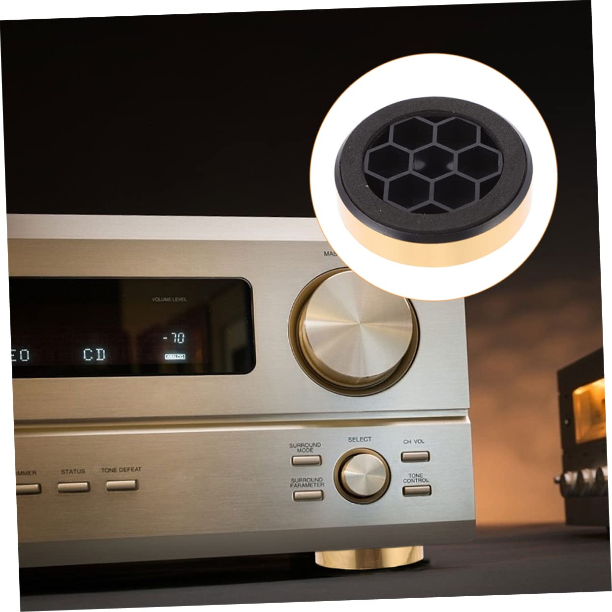 MOLUCKFU Isolation Stand Base Pads for Amplifier 24pcs Light Weight Wear Resistant Easy Install Vibration Dampening