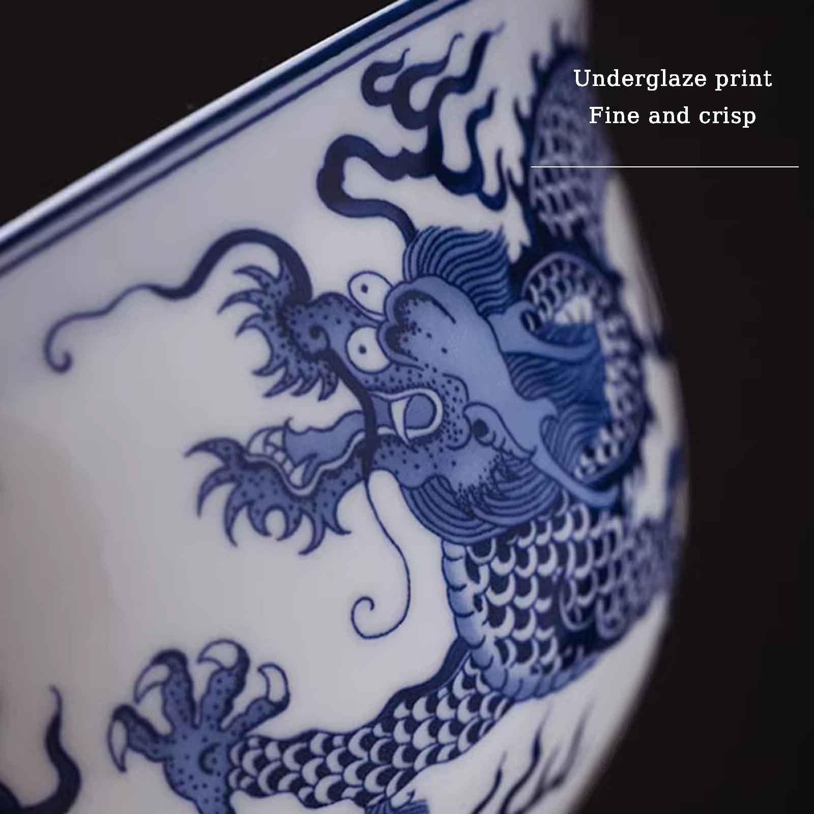 Chinese Style Ceramic Bowl,Servierschalen Reisschale,2 teiliges Set