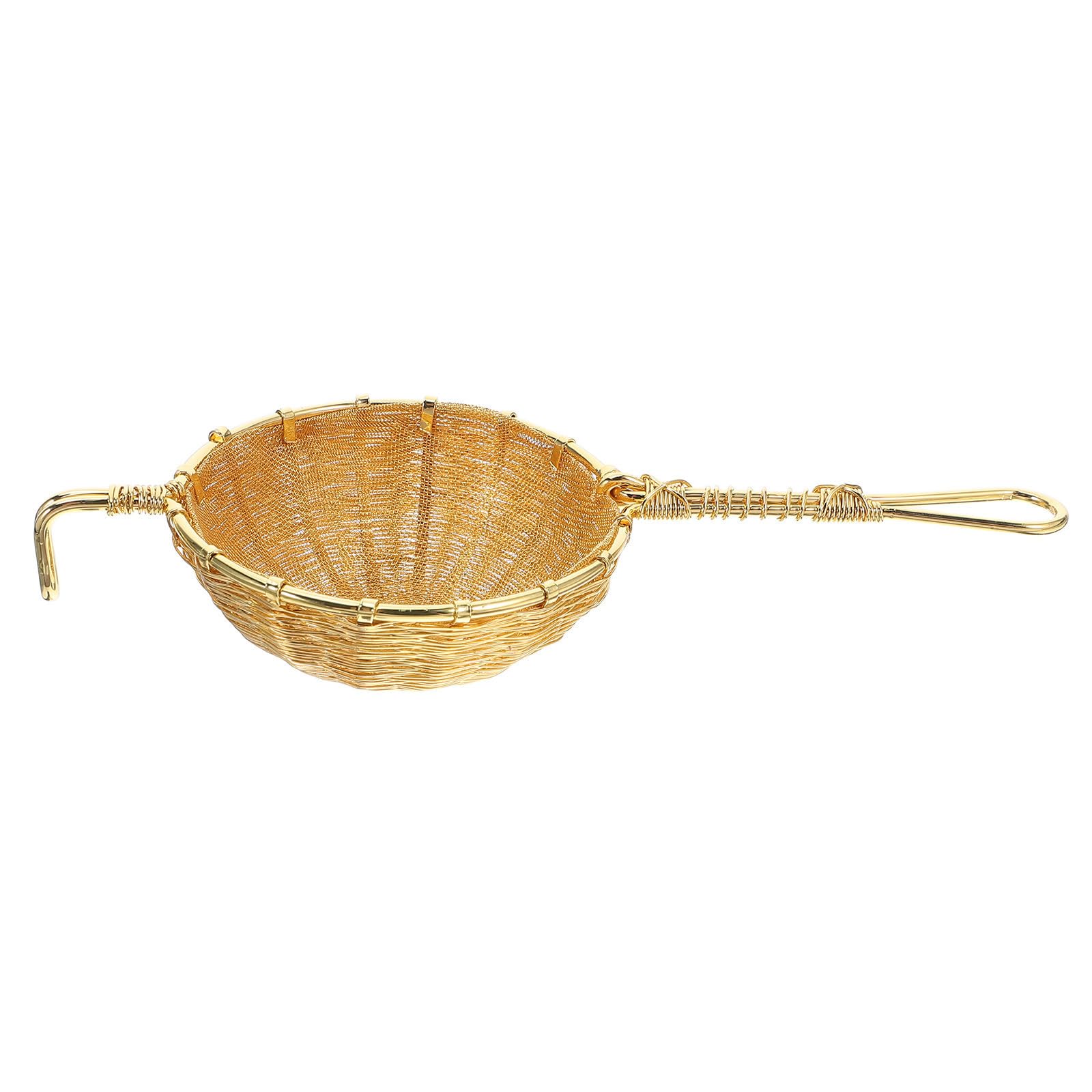 ABOOFAN Colador de Té de Cobre Estilo Japonés Malla Fina y Diseño Elegante, Filtro Pequeño para Té Suelto, Fácil de Limpiar, Adecuado Hogar y Reuniones