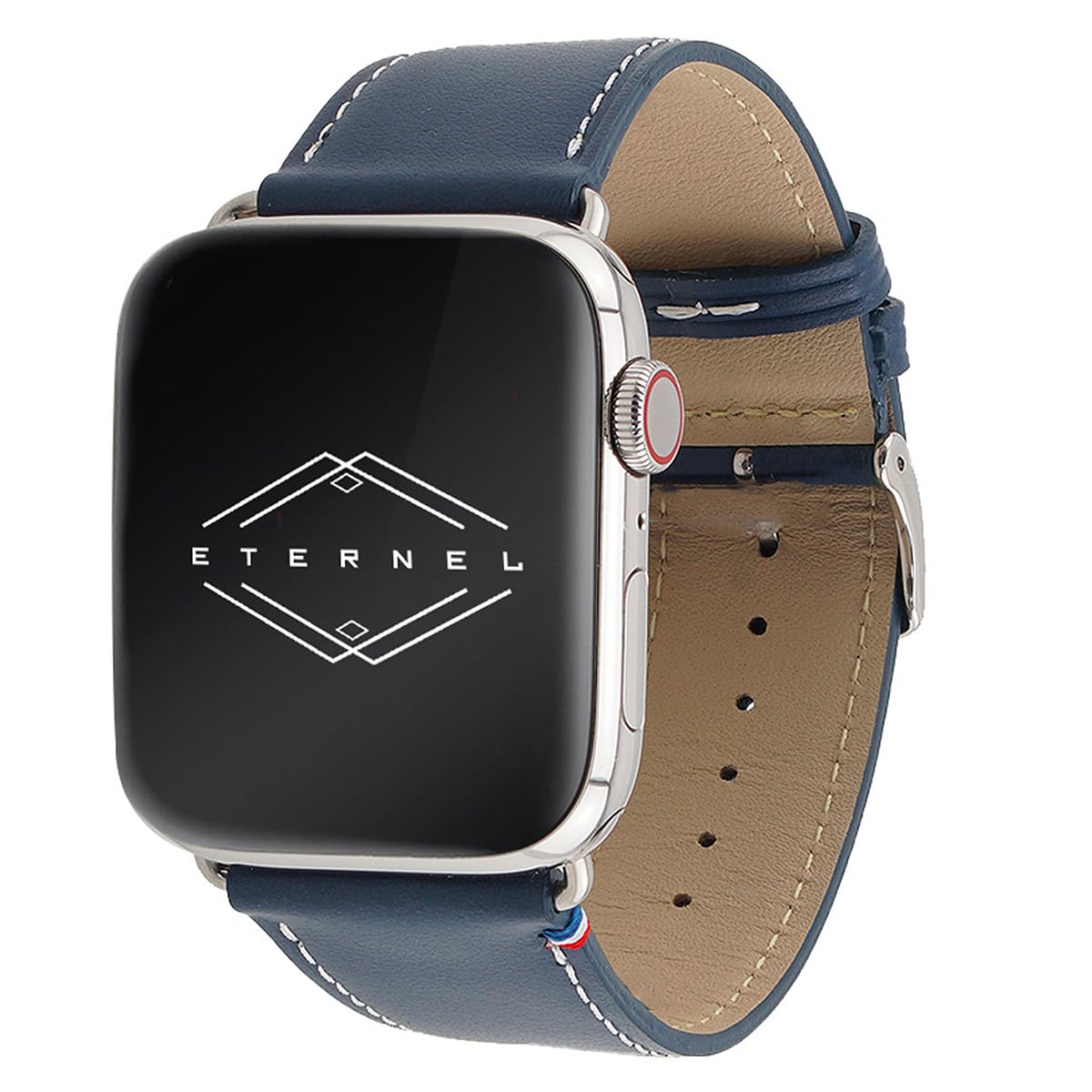 Eternel – Simple tour Armband ikonisch – Kompatibel mit allen Apple Watch Modellen – Alle Größen – Handgefertigt in Frankreich – Pflanzlich gegerbtes Leder