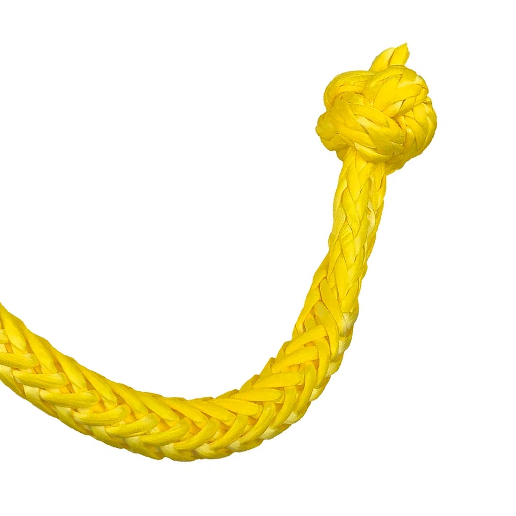 ANBOO 2 Stück SoftSchäkel, Starke Recovery Seil zur Anhängerrettung (Gelb, 12mm x 55cm)