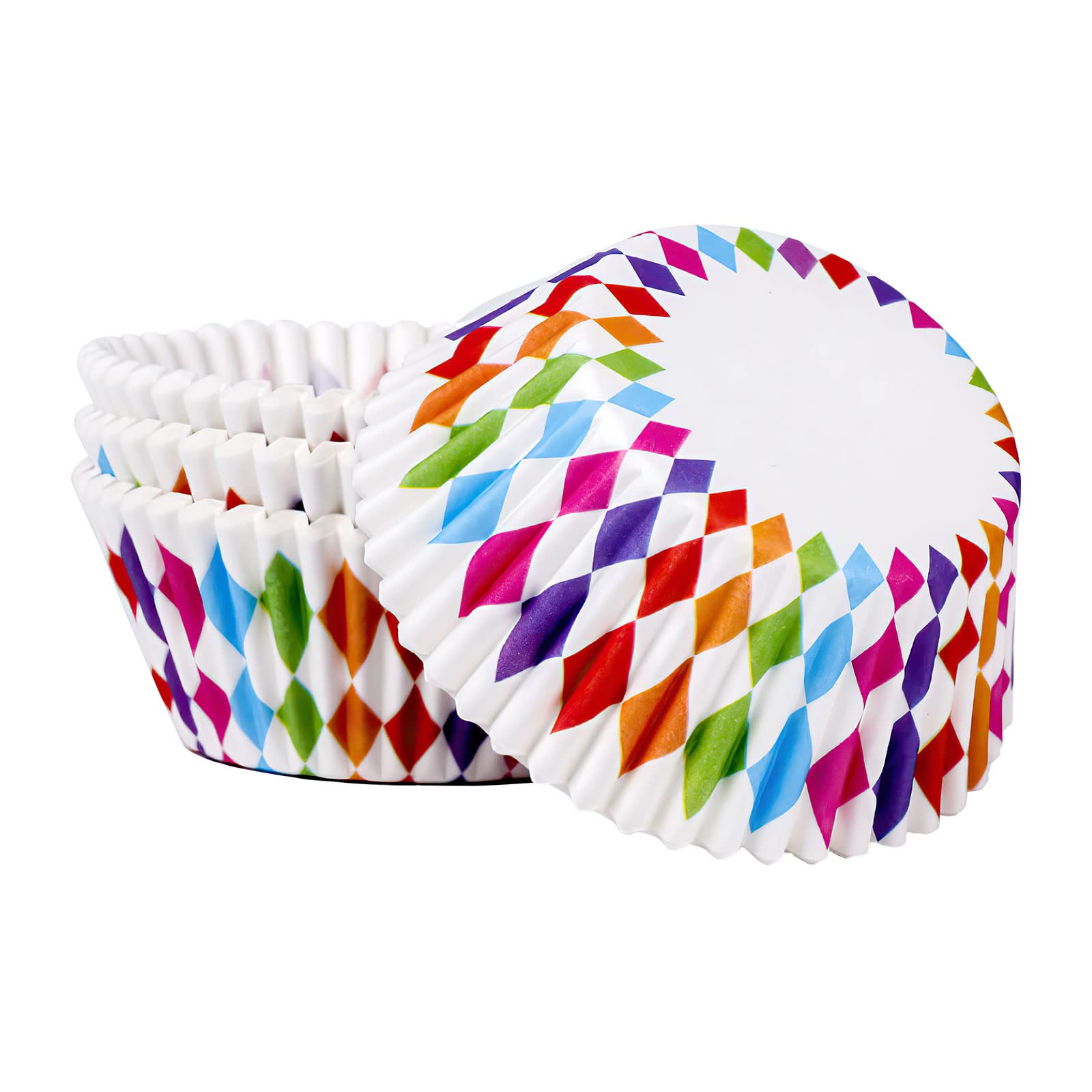 Lot 100 Mini Moules à Muffins Arc-en-Ciel + 12 Décorations - Caissettes Cupcakes