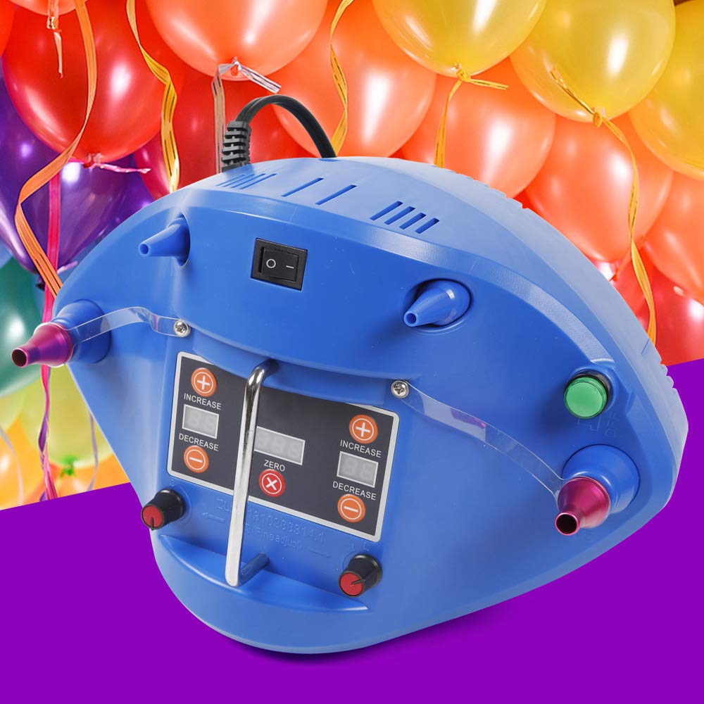 MINRS Elektryczna pompka do balonów, 1200 W, 220 V, przenośna pompka do balonów, cztery balony jednocześnie nadmuchiwane, na urodziny, imprezę, wesela