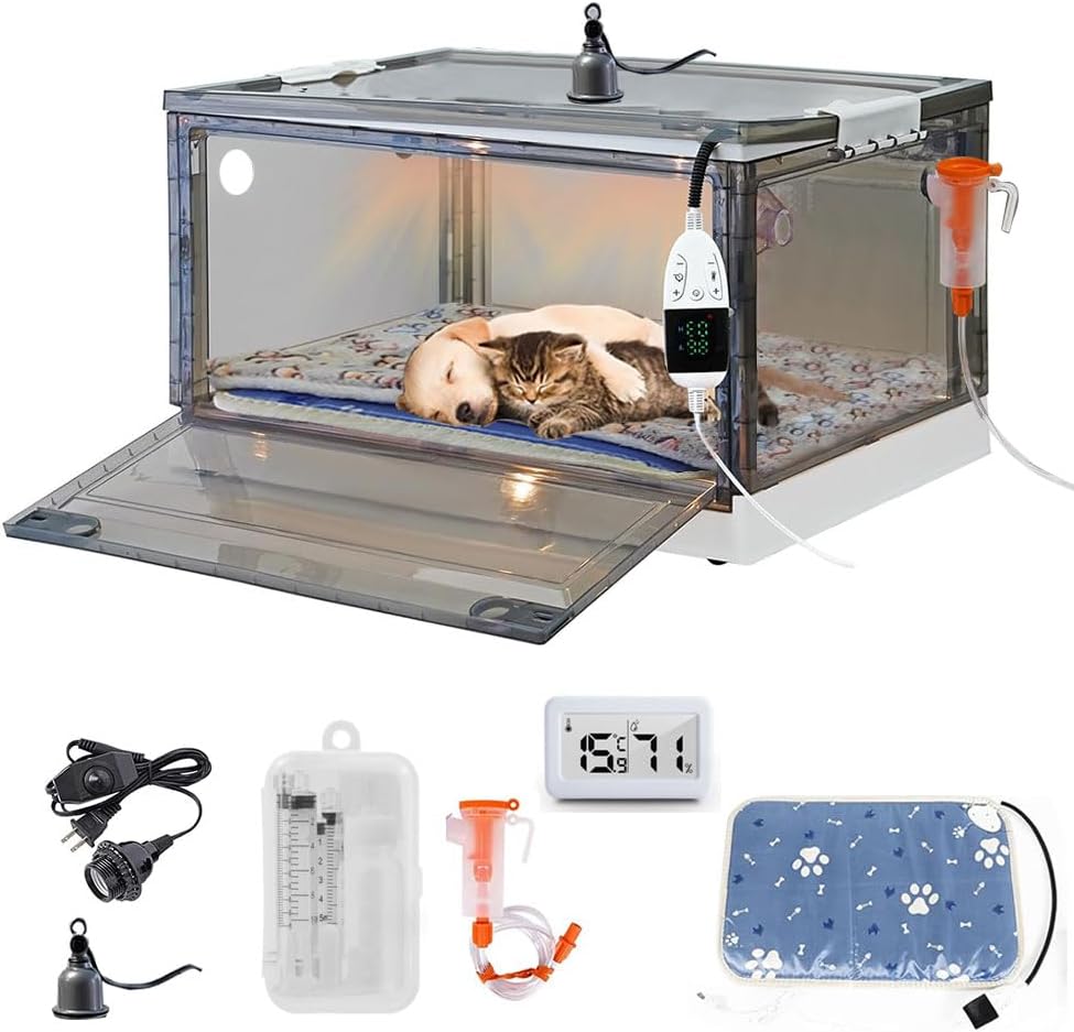 Puppy Incubator with Heating and Oxygen, Incubator for