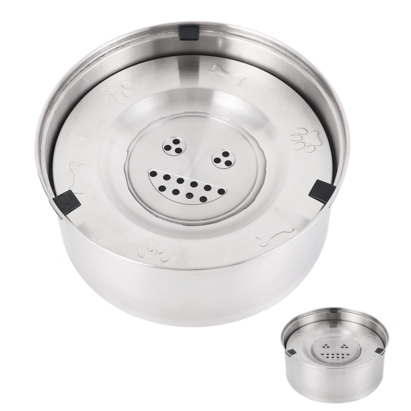 CAISHOW 3L/106 oz Dog Water Bowl No Spill, Stainless Steel No Spill Water Bowl for Dogs, Slow Water Dog Bowl, No Splash Dog Water Bowls for Dogs, Cats — image 1