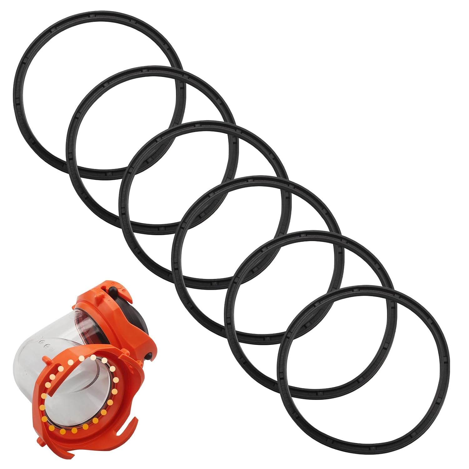 6Pcs RV Sewer Hose Gaskets 39834 for Camco, RhinoFLEX, Revolution, Easy-Slip Sewer Hose | Ensures RV Sewer Cover is Sealed and Odor Free | Rubber Seal Fittings for Bayonet and 4-in-1 Replacement