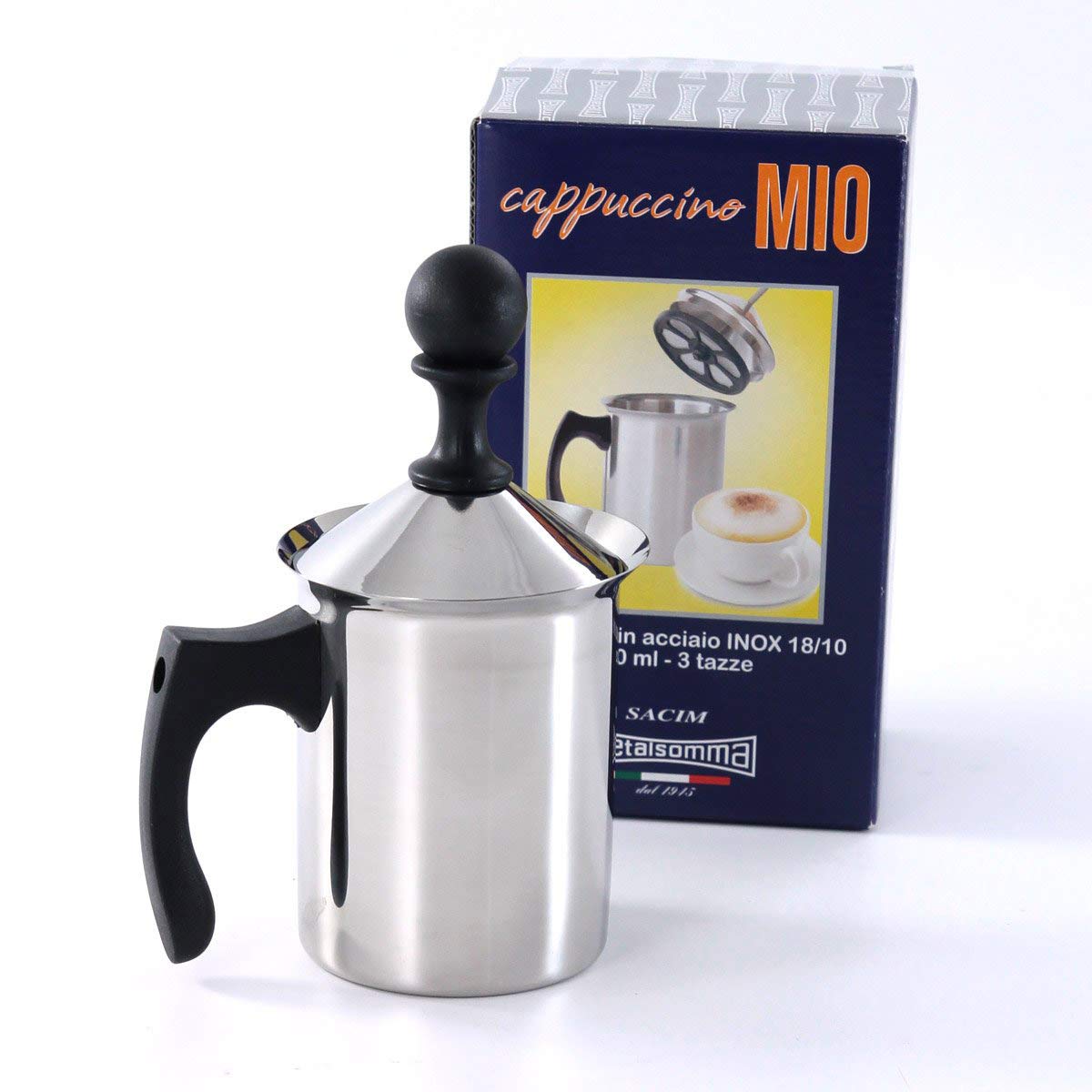 Cappuccino Mio espumador para Leche, Acero Inoxidable, Gris