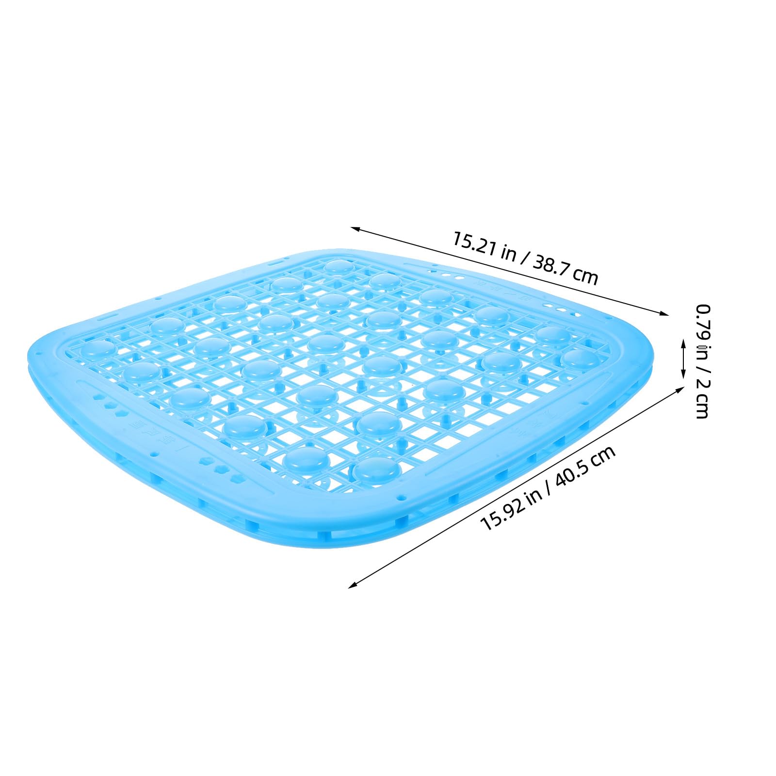 Cojín para Asiento de montacargas: Transpirable y ventilado, con Doble Capa de Bolas de Masaje, diseño Hueco de 40 x 39 cm, Ideal para excavadoras de Camiones.