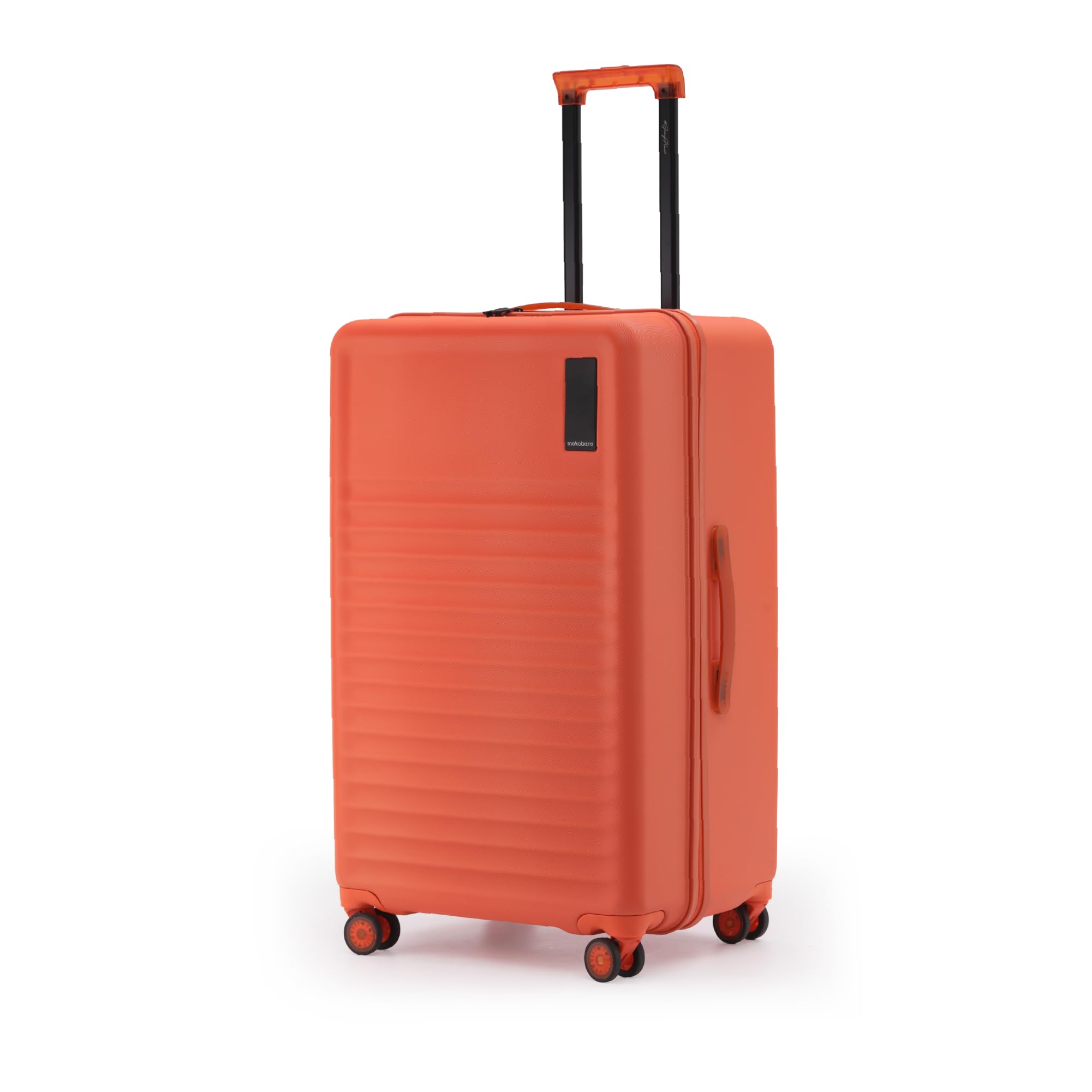 mokobara Polycarbonate The Aisle Trunk Check-in Luggage Trolley Bag (Large 76cm) | Stardust| 105L Capacity | Hard Shell, YKK Zippers, TSA-Approved Lock & 8 Super Silent Ninja Wheels (Orange)-picture-17